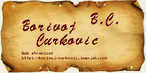 Borivoj Ćurković vizit kartica